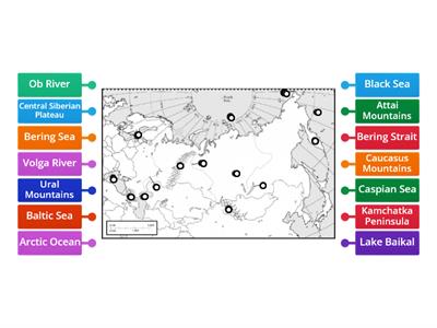 Russia Physical Features Map