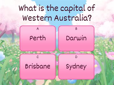 Australia States, Territories, & Capitals QUIZ