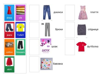 Одяг англійська мова 2 кл. Герасименко