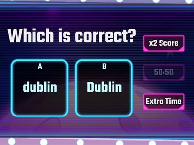 Place Name Capital Letters