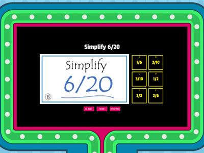 Fractions Quiz 1