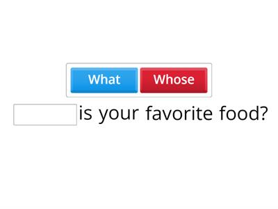 Complete the sentence with the correct wh word.