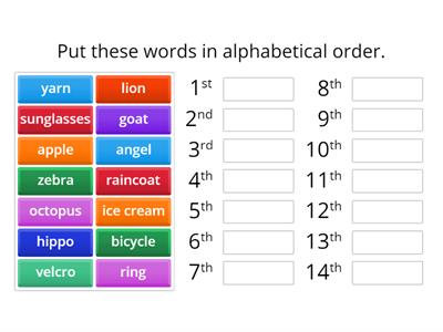 Mitchell Alphabetical Order