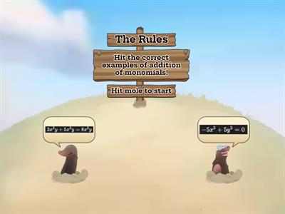 Addition of alike monomials