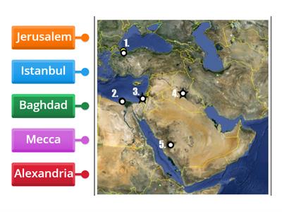 Middle East Cities Map 