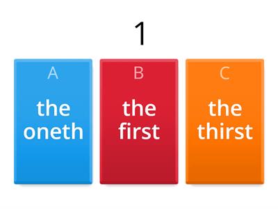 Ordinal numbers