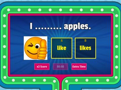 like/likes, don't like/ doesn't like