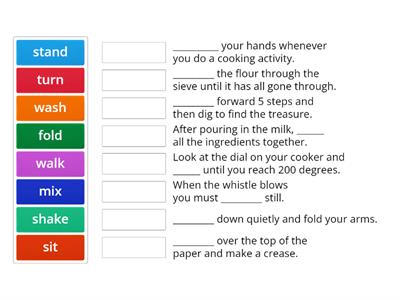 imperative verbs match up