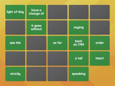 Match the collocations CPE