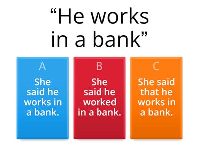 Direct to indirect speech