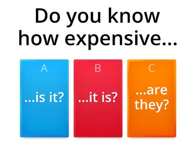 Question forms; indirect questions. B1+