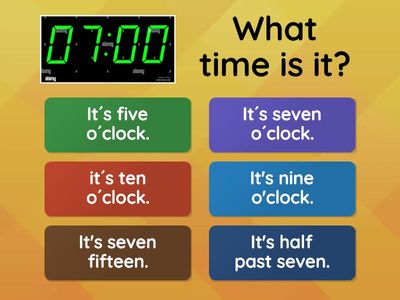 WHAT TIME IS IT? Telling the time