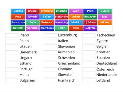  Hauptstädte der EU-Länder (O-Kurs)