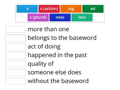 Suffix match up