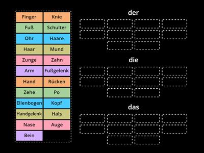 Körperteile-Artikel