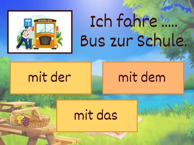 Präposition "mit + Dativ"