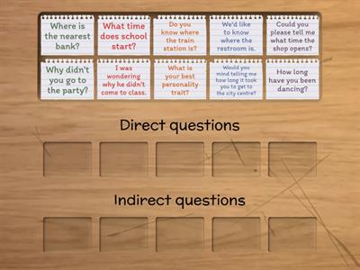 DIRECT & INDIRECT QUESTIONS