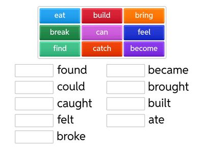 Word Wall: Sort - Irregular Verbs #1