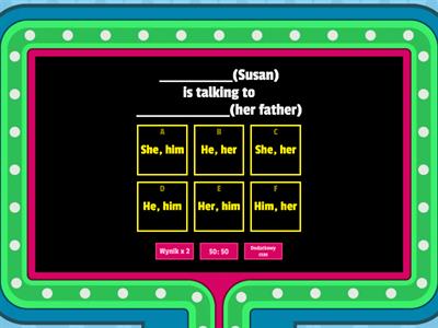 Object and subject pronouns - teleturniej (Julek)