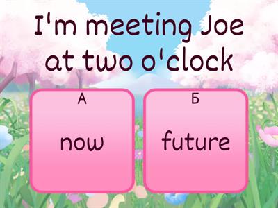 Present continuous for future arrangements 