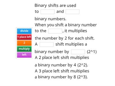 Binary Shifts