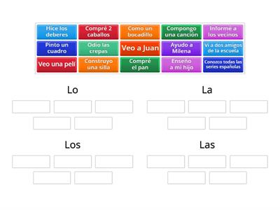 Pronombres de objeto directo