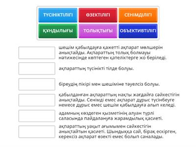 Ақпарат терминіне тапсырма