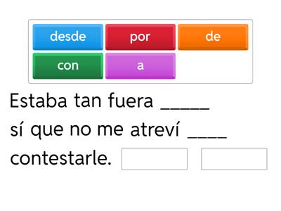 Preposiciones DELE C1