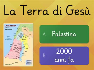 La terra di Gesù - quiz