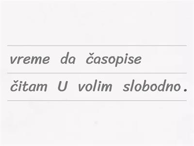 U slobodno vreme volim…..