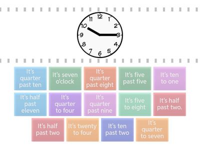 time expressions "What's the time?"