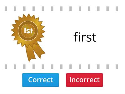 KB4_U4_  Ordinal numbers . True or false