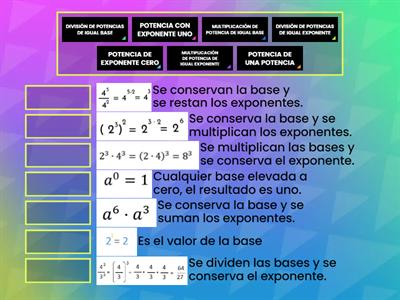 PROPIEDADES DE POTENCIAS 1°MEDIO YELLOW