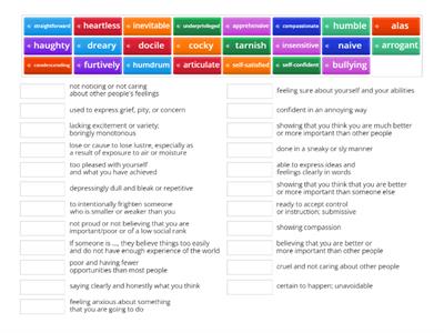 Words and definitions