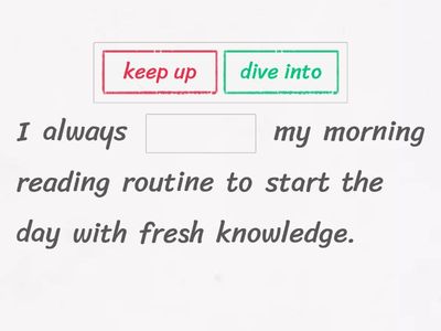 Phrasal verbs for good habits