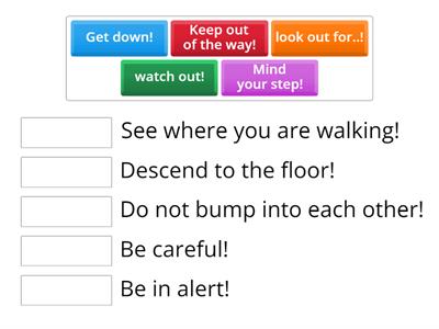 Read the following phrases placed in column (A) and match them with their corresponding meaning placed in column (B).