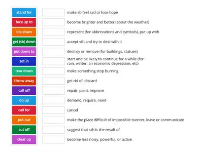 Weather and Environment Phrasal Verbs (Destination B2 Unit 20)