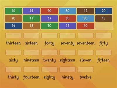 Teen and ty numbers