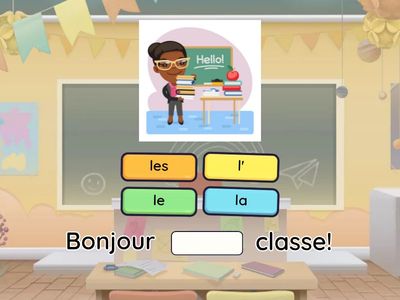 Dans la salle de classe