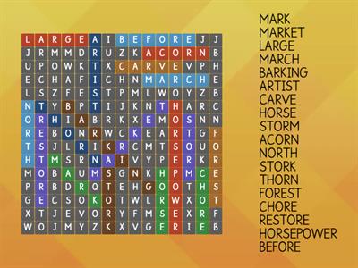 Module 6 Week 1 Spelling Wordsearch