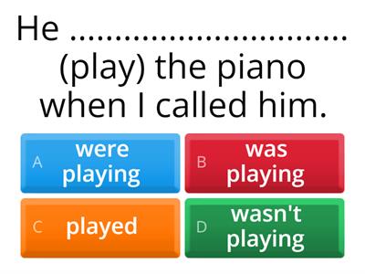 Past Continuous, grade 7