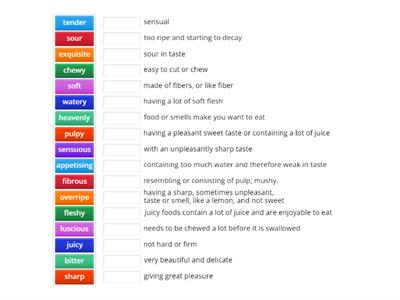 CPE food vocab