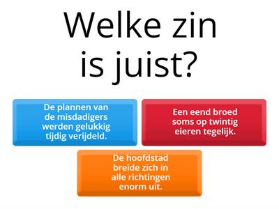 Werkwoorden - meerkeuze