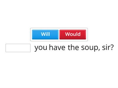 Will or Would - Missing Word