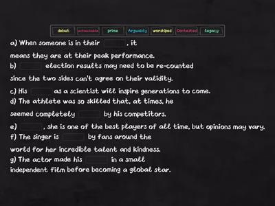 Vocab - Intermediate B2