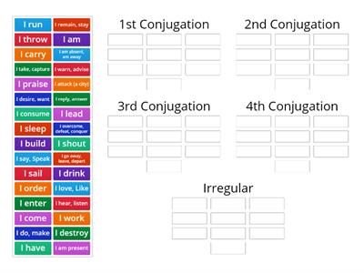 CE Latin Level 1 Verbs 1 - 4 English 