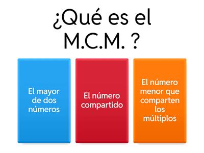 Minimo Común Multiplo 6 ° A GDW
