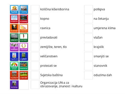 Find Croatian counterparts for these English words and match them.