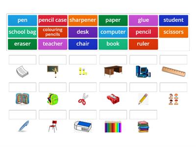 School Items - Grade 1/2 - Activity #1