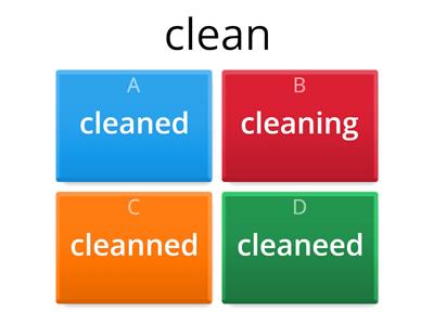 Regular verbs in the past -ed